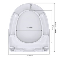 XJ-921 Siège de toilette en plastique en forme de U de haute qualité à fermeture lente, accessoires de salle de bain, couvercle de toilette