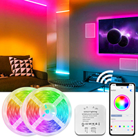 Светодиодная лента Gouly Custom Magic Digital COB DC24V RGB с высоким индексом цветопередачи CRI 90, управление через приложение, для современного декора отелей и ресторанов класса люкс