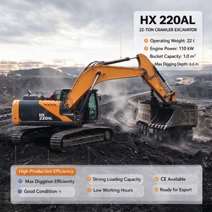 Excavatrice Hyundai HX220AL d'occasion de haute qualité, originale coréenne, 22 tonnes, hydraulique, en stock - Product Image 1