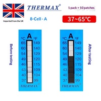 Pegatinas de papel OEM importadas del Reino Unido para medición de temperatura, para uso en laboratorio, clasificación IP65, resolución 1C, ocho a diez opciones de cuadrícula, 10 unidades