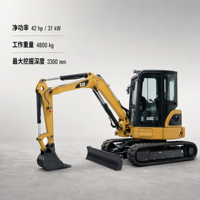Mini-excavatrice Caterpillar 304CCR 4T d'occasion à vendre, idéale pour les travaux de paysagisme et municipaux