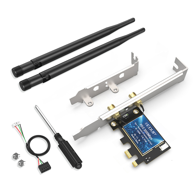 EDUP EP-9636 3000Mbps Usb Wifi Card 802.11ax Blue-tooth5.1 Dual Band PCI-E Wireless Card WiFi 6 Network Card