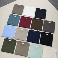 Op maat gemaakte hoogwaardige gemerceriseerde katoenen shine T-shirts voor heren, premium zachte effen T-shirts, OEM logo kleding