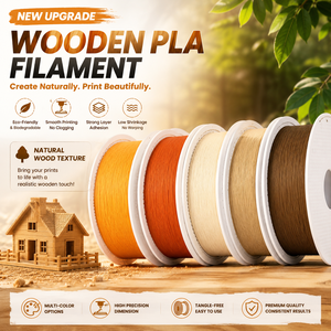 Filamento de Impresión 3D de Bambú PLA Original al por Mayor para Bambulab X1/X1C/P1S/P1P/A1/A1 MINI/AMS, Textura de Madera Real - Product Image 1