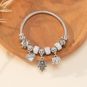 Bracelet à breloques bohème de haute qualité pour femmes, avec chaîne, cristal, couronne, amour, multi-éléments, réglable, DIY - Product Image 4