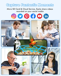 Mangeoire intelligente pour oiseaux 3MP avec caméra, reconnaissance IA, plus de 10 000 espèces d'oiseaux, vision nocturne couleur, notifications instantanées, Wifi 2.4G, IP65 - Product Image 6