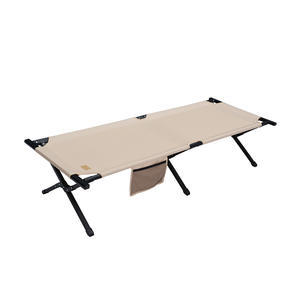 เตียงแคมป์ปิ้ง Explorer Retro แบบขาสูง 190 ซม. เตียงเดี่ยว พกพาได้ ทำจากอลูมิเนียมและเหล็ก พับได้ สำหรับนอนกลางแจ้ง สีขาวงาช้าง - Product Image 2