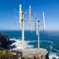 Éolienne à axe vertical de haute qualité en alliage d'aluminium de 9,5 m à 5 pales, 100 kW, 220 V/380 V, vitesse du vent nominale H-100 kW