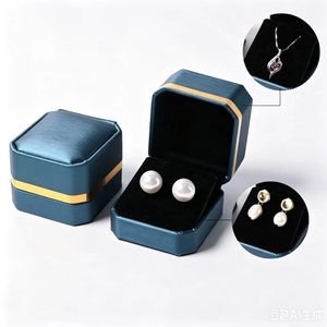 Boîte d'emballage et <span class=keywords><strong>de</strong></span> rangement pour bijoux en cuir jaune <span class=keywords><strong>de</strong></span> Guangzhou, pour bracelets et colliers, avec logo personnalisé, directement <span class=keywords><strong>de</strong></span> l'usine - Product Image 4