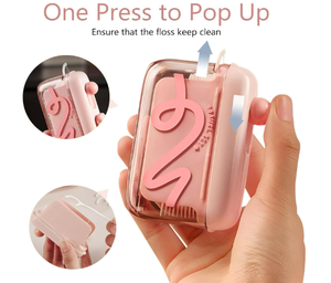 Herramienta portátil de plástico para palillo de dientes con hilo dental, caja de viaje de tamaño de tarjeta de crédito con sabor para mujeres - Product Image 2
