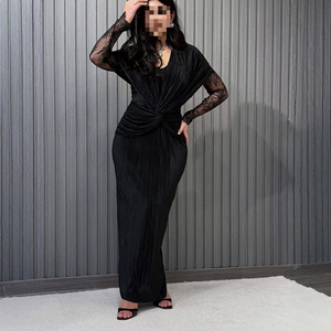 Vestido de Noche de Encaje con Cierre de Hebilla Negro, Sexy y a la Moda, Estilo Europeo para Mujer, Nuevo 2026 - Product Image 6