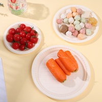 Assiette à dîner personnalisée réutilisable, compostable et biodégradable, OEM, 6, 7, 8, 9, 10 pouces, vaisselle en canne à sucre pour restaurant et fête