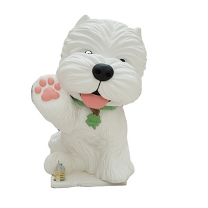Escultura de Westie de Fibra de Vidrio de Gran Tamaño y Alta Calidad para Exteriores - Resistente al Agua y a los Rayos UV para Parques de Atracciones y Espacios Públicos - Product Image 1