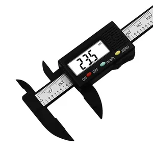 0-100mm एलसीडी डिजिटल इलेक्ट्रॉनिक कार्बन फाइबर Vernier कैलिपर 6 इंच गेज माइक्रोमीटर शासक द्वारा नली का व्यास मापने उपकरण PROSTORMER