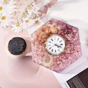 DIY Table Clock Silicone <b>Molds</b> for Resin Casting with Movement Accessories, Desk Ornament Epoxy Resin <b>Mold</b> for Home Decoration - Product Image 4
