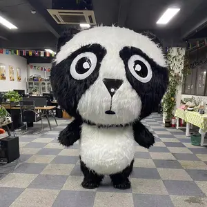 Funtoys 2m cabeça gigante panda inflável mascote traje leão publicidade pinguim polar wearable andando animal para adulto