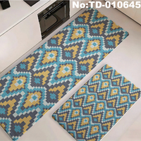 Ensemble de tapis de cuisine modernes et minimalistes à motifs floraux, 12 pièces, design OEM personnalisé, anti-fatigue, antidérapant, rembourré