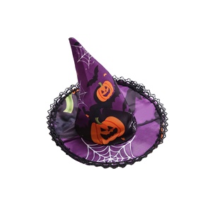 Set Costume da Strega di Halloween per Oca da Giardino, Abito Viola con Stampa Fantasma e Zucca, con Cappello e Secchio a Forma di Zucca per Decorazioni Festive da Giardino - Product Image 3