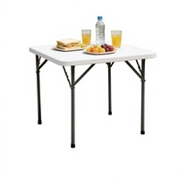 Table pliante carrée en fer moderne 88 cm YODA YD-OTZ88 pour la maison, l'extérieur, l'entrepôt et le parc