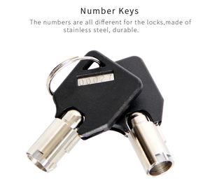 爪子自行车锁2钥匙强安全防盗自行车锁电缆挂锁自行车锁自行车锁 - Product Image 2