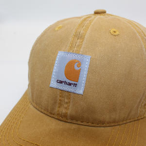 Casquette <span class=keywords><strong>de</strong></span> baseball unisexe en coton, style workwear, effet vintage délavé, avec patch logo, calotte souple et visière courbée, pour le commerce international, modèle couple - Product Image 3