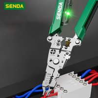 Pince à dénuder les fils électrique multifonctionnelle de qualité industrielle SENDA OEM avec construction en acier allié, couleur verte et argentée