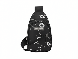 Borsa a tracolla Tuti Kill in tessuto con stampa grafica, chiusura con cerniera, tracolla singola, per tutte le stagioni, da uomo - Product Image 1