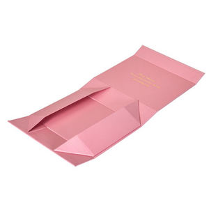 <b>Pink</b> Rectangle Rigid <b>Gift</b> <b>Box</b> With Gold Hot Stamping Logo High-End Packaging For Jewelry Watch Eyewear - Product Image 3