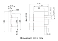 Connecteur RF Gwave G3PO(SMPS) mâle 2 canaux 50 ohms plaqué or pour applications RF sur PCB, en laiton durable, DC-65GHz, conforme RoHS