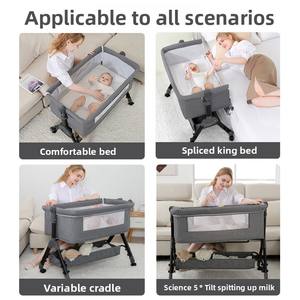 <span class=keywords><strong>Lit</strong></span> bébé, berceau pour nouveau-né, <span class=keywords><strong>lit</strong></span> attachable au <span class=keywords><strong>lit</strong></span> adulte, <span class=keywords><strong>lit</strong></span> à bascule pour bébé, <span class=keywords><strong>lit</strong></span> pour enfants, berceau multifonctionnel, pliable, en métal - Product Image 3