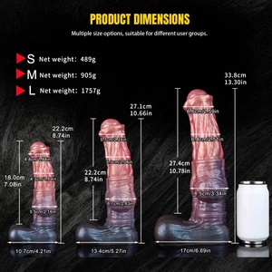 YOCY Dual Layer Silicone Horse <b>Dildo</b> with Suction Cup Fantasy Horse <b>Dildo</b> Anal Plug Female Masturbate Flexible Horse <b>Dildo</b> - Product Image 2