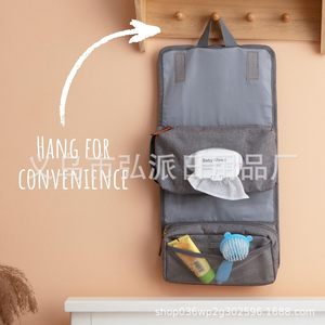 Sac à couches pour bébé, grand sac en toile portable à suspendre, pour les besoins quotidiens de la maison et les voyages, adapté aux bébés de 0 à 12 mois - Product Image 2