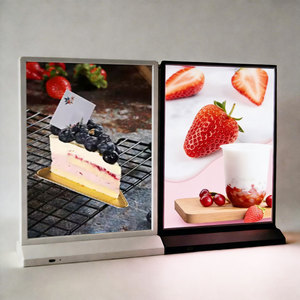 Boîte à lumière LED de bureau A5/A4 ultra-mince, double face, rechargeable, en aluminium, haute luminosité, décorative, pour affichage publicitaire et menus - Product Image 1