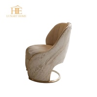 Ensemble de table à manger et 8 chaises de luxe moderne avec plateau en marbre, meubles durables pour la maison
