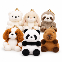 Jouets en peluche animaux de la forêt : Adorables panda, lapin, écureuil, girafe – Porte-clés et breloques pour sacs à dos, cadeaux pour enfants et étudiants