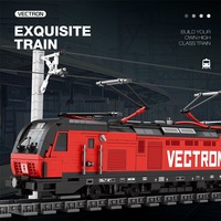 Reobrix 66019 Ensemble de train à rails DIY de 1889 pièces, blocs de construction en plastique ABS, modèle de jouet, thème fantastique science-fiction, jouet éducatif