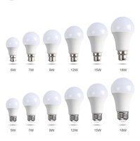 Eenvoudige Installatie Indoor Decoratie Licht Plastic 3W 5W 7W 9W 12W 15W 18W 22W E27 B22 Led Lamp