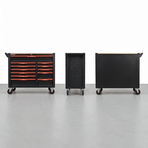 Flexible Moving All Steel Tool Trolley 360. Rotating Casters Lockable Multi Drawer Chest for Indoor Multi-scene Storage - Product Image 3
