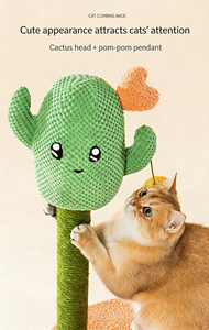 <span class=keywords><strong>Arbre</strong></span> à chat multifonctionnel en forme de cactus avec niche confortable, montage facile, tour d'activités verte pour animaux de compagnie, fournisseur en gros - Product Image 6