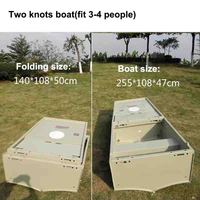 Vente chaude 2.5m 3.26m 3.95m 4.13m 5.5m bateau de pêche pliant Portable détachable en plastique PE avec moteur hors-bord Double coque