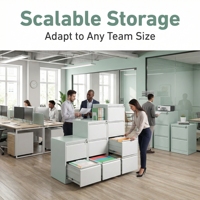 Armoires à tiroirs en acier blanc de qualité industrielle - Unités de stockage empilables haute capacité pour entrepôt et bureau