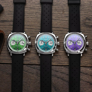 Montre chronographe quartz pour homme, trois sous-cadrans, bracelet en acier inoxydable, aiguilles lumineuses, montre sport, montre homme personnalisée - Product Image 1