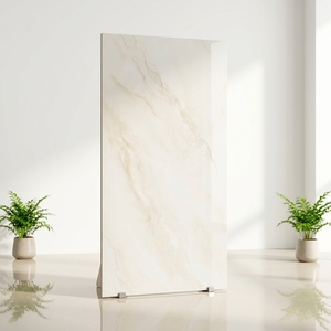 Piastrelle in Ceramica Effetto Marmo Lucido 120x60cm 150x75cm, <span class=keywords><strong>Design</strong></span> Marmo Bianco Dorato per Pavimenti - Product Image 1