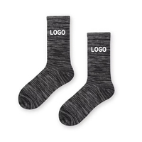Chaussettes de sport unisexes respirantes en coton doux tricoté, antidérapantes, mi-cuisses, pour l'entraînement et le sport