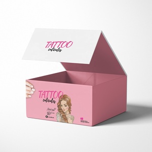 Güzellik kontakt <span class=keywords><strong>Lens</strong></span> kılıf su geçirmez High-End sünger astar ile özelleştirilmiş boyut ve tasarım kabartma pembe sert karton kutu - Product Image 2