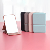 Cermin Rias Mini Lipat Multiwarna Kustom, Kompak Persegi Bergaya Modern untuk Penggunaan di Rumah atau Hadiah