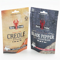 Sachet d'emballage souple en plastique pour épices, personnalisable, de qualité alimentaire, avec impression sur mesure, type pochette verticale