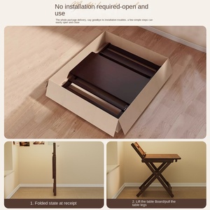 Многоцелевой складной деревянный стол для домашнего использования в детской учебной комнате, компьютерный стол для студентов с регулируемой высотой - Product Image 4