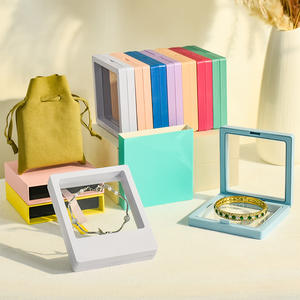 Коробка для украшений MU, <span class=keywords><strong>3</strong></span> вида, с полиэтиленовой пленкой, бумажным чехлом, выдвижным ящиком, для колец, браслетов, подарочная упаковка для ювелирных изделий - Product Image 2