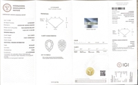 Vente chaude lâche CVD diamant 5.01CT VVS2 poire coupe fantaisie couleur bleu Intense diamant cultivé en laboratoire